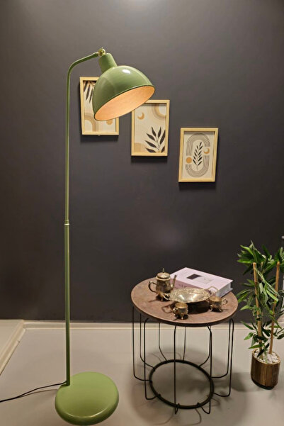 Luzarana Dolce Yeşil Lambader Metal Gövde Tasarım Lüx Yerden Aydınlatma