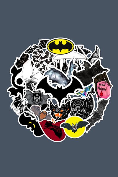 dadi ramba Bat Sticker Pack -Bullet Journal - Agenda -Laptop Label Sticker