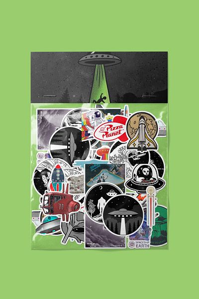 dadi ramba Ufo Sticker Pack -Bullet Journal - Agenda -Laptop Sticker Decal