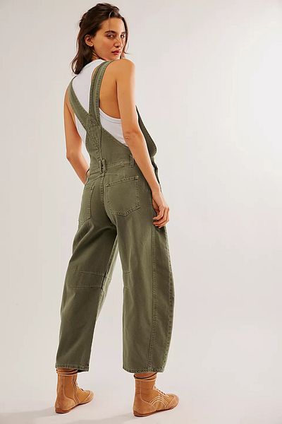 september island Khaki Denim Gardener Salopet Jumpsuit