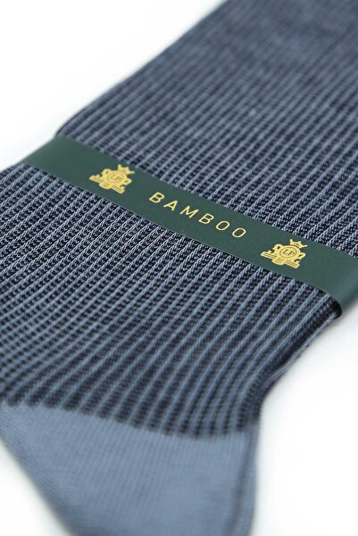 La Pescara Сиви чорапи с ивици, 12 чифта, ултра луксозни мъжки чорапи от бамбук CRP300