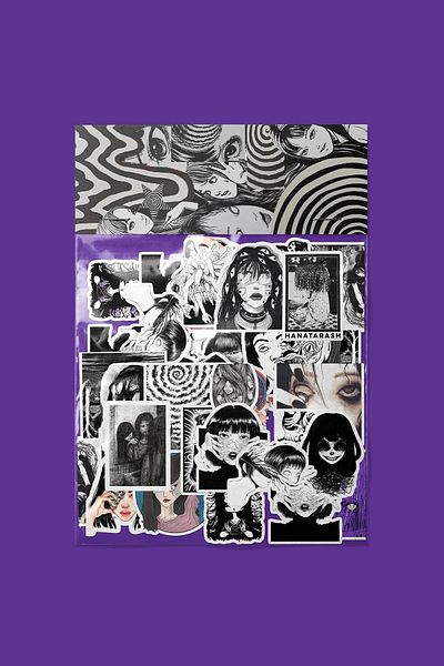 dadi ramba Tomie Junji Ito Sticker Pack -Bullet Journal - Agenda -Laptop Label Sticker