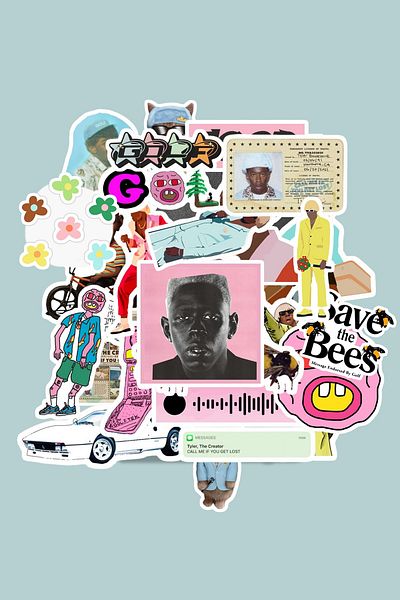 dadi ramba Tyler, the Creator Sticker Pack -Bullet Journal - Agenda -Laptop Sticker Decal