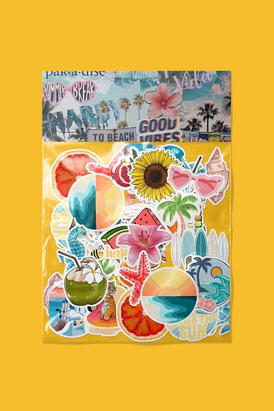 dadi ramba Summer Sticker Pack -Bullet Journal - Agenda -Laptop Sticker Sticker