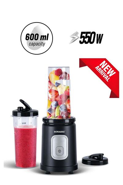 sonashi Portable Sports Blender & Smoothie Maker - 1 Touch Button with 600ML Unbreakable Sports Bottle