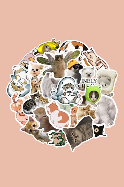 dadi ramba Kitten Cats Sticker Pack -Bullet Journal - Agenda -Laptop Sticker Decal