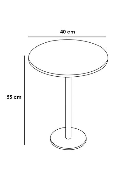 Generic Side table 55 x 40 cm - gray and gold