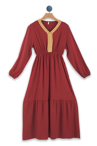 Lilo Co V-Neck Crochet Dress