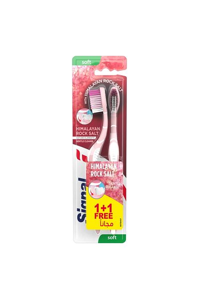 Signal Himalayan Rock Salt Soft Toothbrush 2 pcs