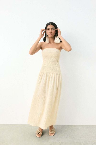 H&M Smocked Bandeau Dress