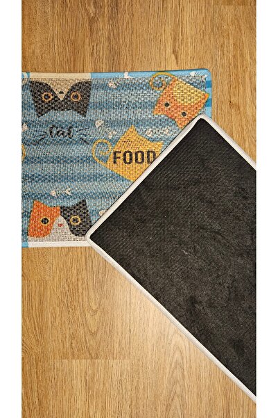 AKTUNÇ Cat Dog Food and Water Bowl - With Underpads and Scratching Features