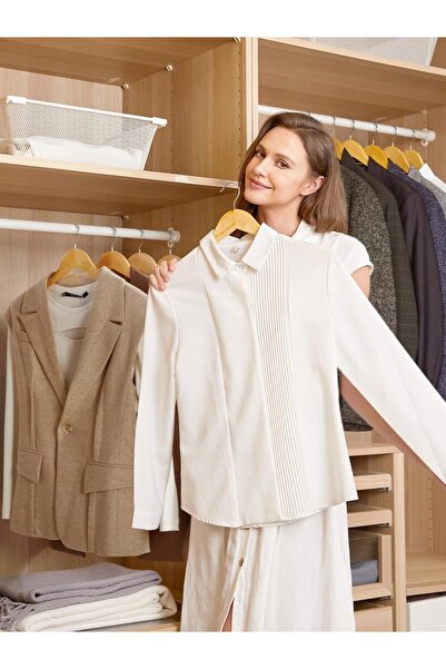 COOYA 10-Pcs Cloth Hanger Wooden,Smooth Finish,Curved Shoulders,360° Rotating Anti-Rust Hooks,For Closet