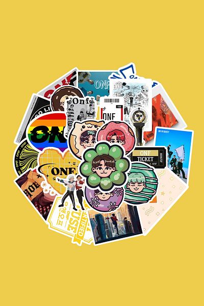 dadi ramba Onf Sticker Pack -Bullet Journal - Agenda -Laptop Sticker Decal