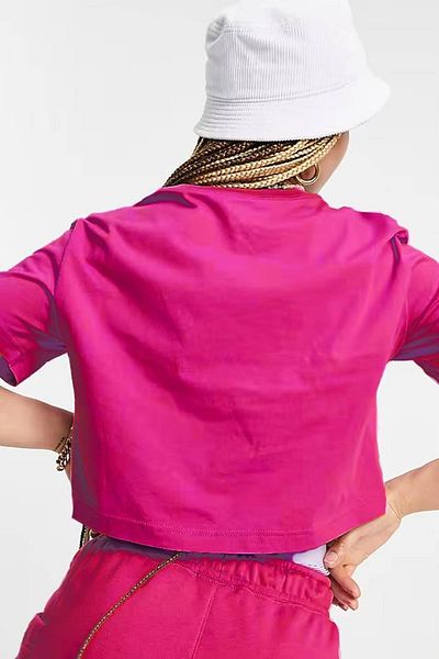 Nike Îmbrăcăminte sport Crop icon Futura Loose Fit Tee subțire Loose Fit Tricou scurt fucsia