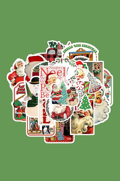 dadi ramba Vintage New Year Sticker Pack -Bullet Journal - Agenda -Laptop Label Sticker