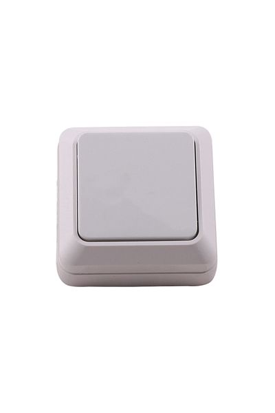 flores Intrerupator simplu, aparent, alb, 64 x 64 mm
