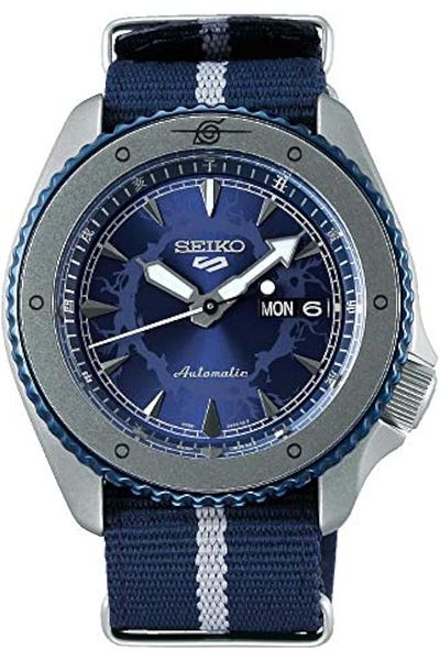 Seiko 5 Sports Boruto & Naruto: Sasuke Automatic Blue Dial Watch SRPF69K1, Blue, Sports Watch