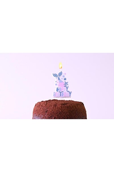 TATLI GÜNLER DENİZ KIZI ŞEKİLLİ HAPPY BIRTHDAY PASTA MUMU