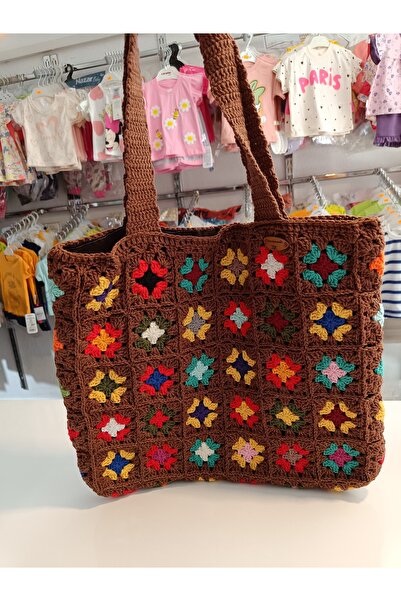 EL YAPIMI El Örgüsü Motifli Çanta