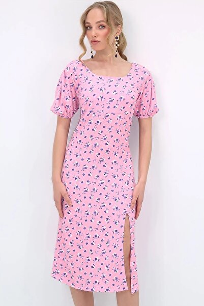 İKLİM LİFE Φόρεμα με τετράγωνο λαιμόκοψη και κορδόνια στην πλάτη