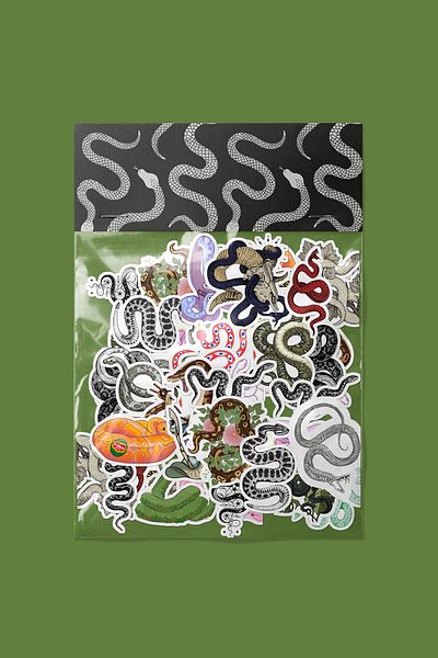 dadi ramba Snake Sticker Pack -Bullet Journal - Agenda -Laptop Sticker Decal