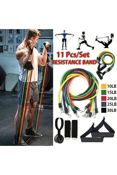 Primo Plus 11-Piece Fitness Resistance Bands Set 42inch 42inch