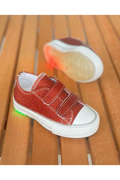 Surpie Shoes Children's Casual Shoes with Bands, Light in Size 22-30 Children's Linen Shoes