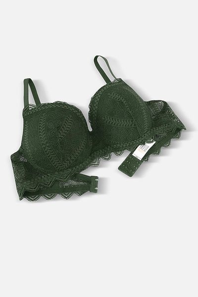 Wonna Σετ εσώρουχα Aurora Lace Bra - Χωρίς Στήριγμα Χωρίς Γέμιση - 2720 - Χακί