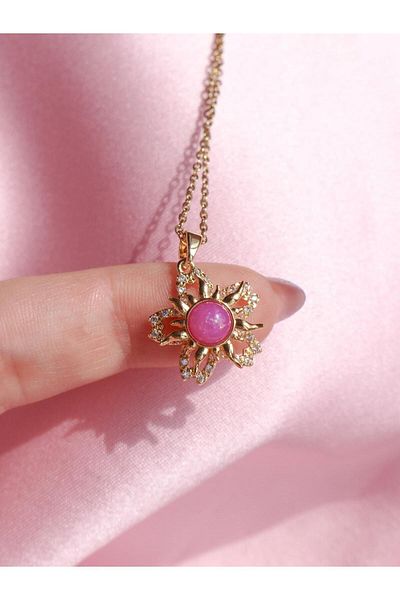 Reorah Collection Rapunzel Sundrop Flower - Steel Necklace