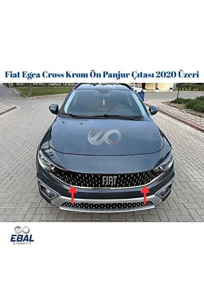 EBAL OTO AKSESUAR Fiat Egea Cross Krom Ön Panjur Çıtası 2020 Üzeri Paslanmaz Çelik