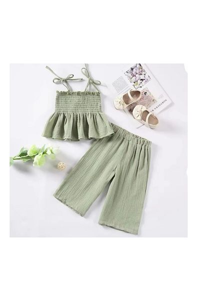My Kids Wear Ruffle Detailed Girl's Suit