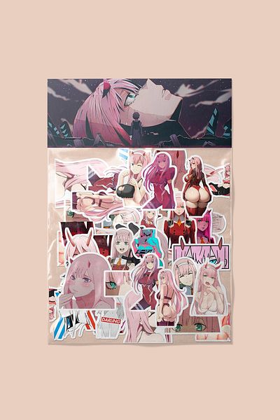 dadi ramba Zero Two Sticker Pack -Bullet Journal - Agenda -Laptop Sticker Decal