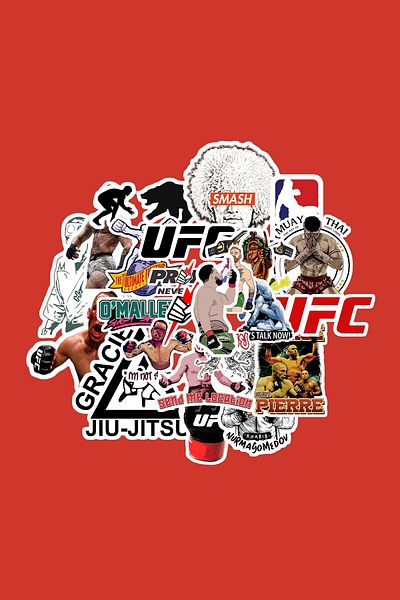 dadi ramba Ufc Sticker Pack -Bullet Journal - Agenda -Laptop Sticker Decal