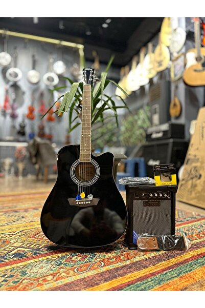 Sazhane Elektro Akustik Gitar Seti(Gitar-Kılıf-Amfi-Pena-Kablo-Askı-Kapo)