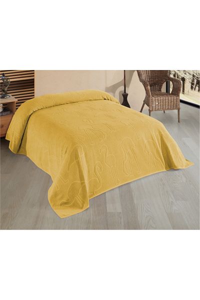 DNZ GÜLCAN TEKSTİL Luisa Towel Pique Bedspread Flamingo (Double) 220*240