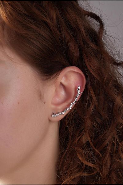 Çlk Accessories Premium Single Minimal Stone Needle Cartilage Earring 35763