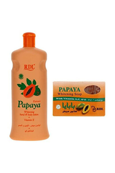 RDL لوشن اليدين والجسم مع صابون التبييض المجاني بالبابايا 600ملليلتر