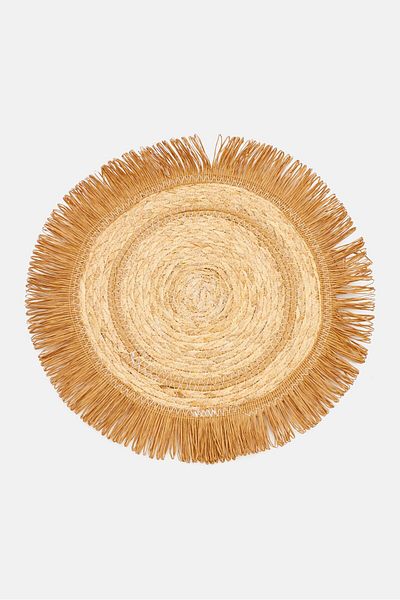 Muy Mucho Round Woven Placemats, Assorted
