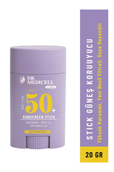 DR.MEDİCELL Stick Hassas Bölgeler Için Spf 50 Yüksek Korumalı Stick Güneş Kre...