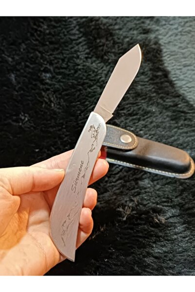 Sürbisa Krom İşlemeli Avcı Çakı Bıçağı (Tek Bıçaklı) 61808 8.0 cm