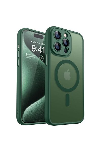 REDz Accessories Camera Protection Case for iPhone 16 Pro Max, Colored Edges, Green