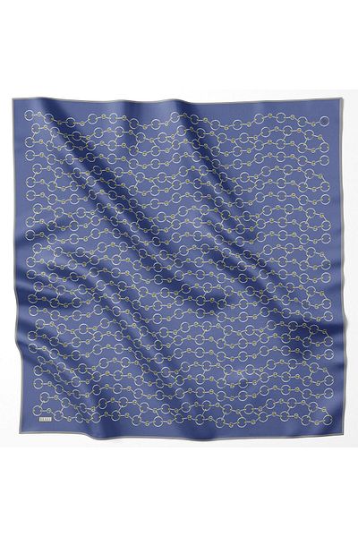Belli Tivil Silk Scarf 4109-05 Blue Mixed Pattern
