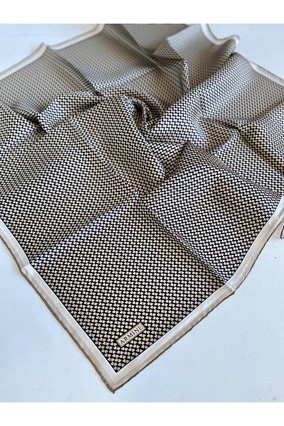 Armine Tivil Silk Scarf 9243-31 Black Mixed Pattern