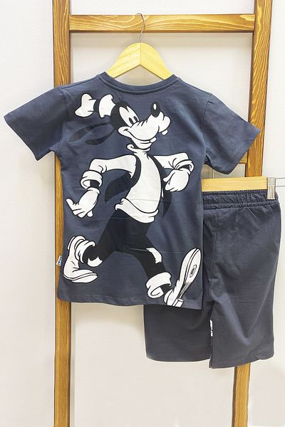HÇM Boy's Shorts Suit Back Printed Cycling Collar F14