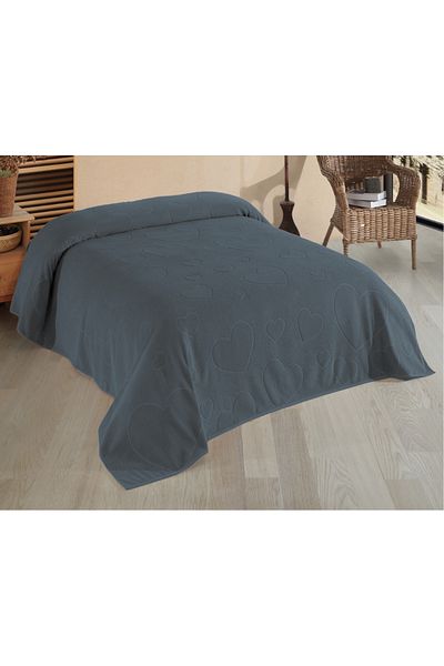 DNZ GÜLCAN TEKSTİL Luisa Towel Pique Bedspread Heart (Double) 220*240