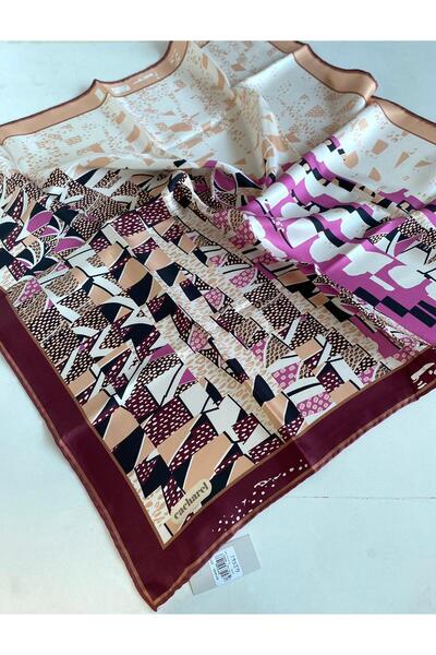 Cacharel Μεταξωτό μαντήλι Tivil 43561 Μικτό σχέδιο μπορντό