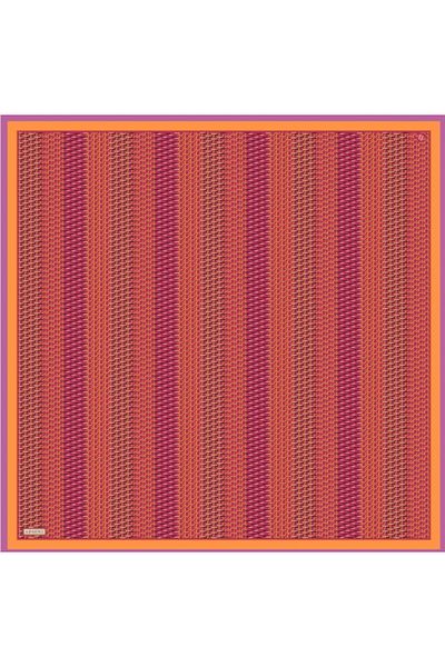Armine Sura Silk Scarf 9319-54 Orange Mixed Pattern