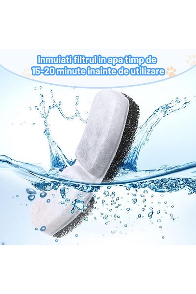Fish & Paws Set of 2 Fish & Paws® replacement filters for water dispensers, cotton, purification, activated carbon