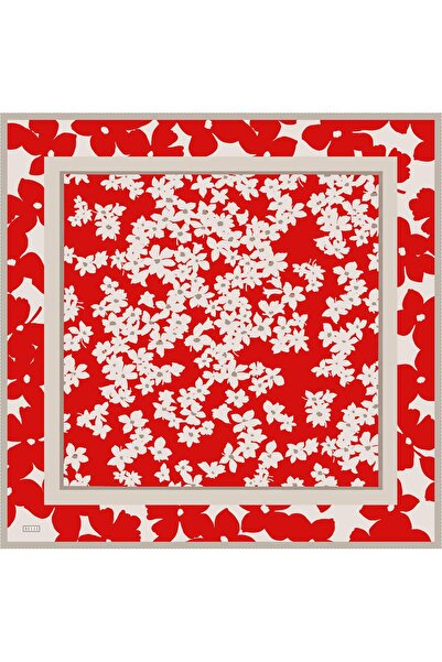Belli Tivil Silk Scarf 4044 - 12 Red Mixed Pattern