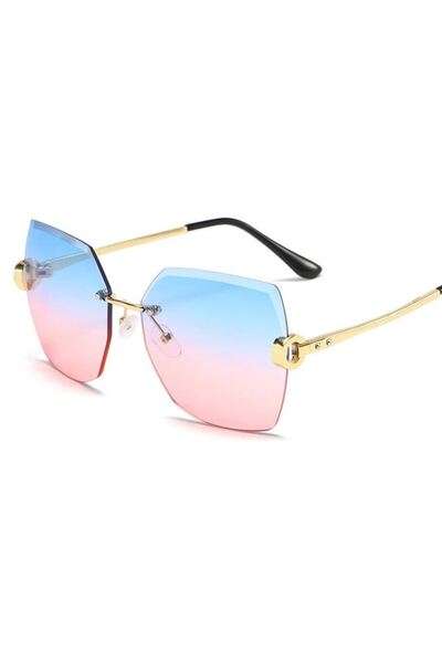 REDz Accessories Ochelari de soare, Femei, Model retro splendid, Protecție UV400, Gradient albastru/roz